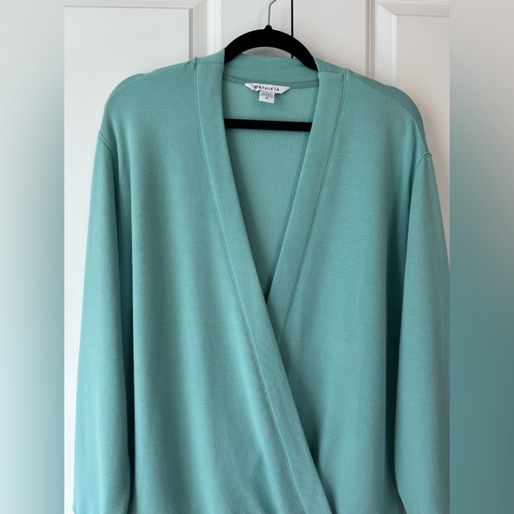 Athleta Women’s Purana V-Neck Wrap Sweatshirt Dusty Jade (Size M) - Picture 3 of 7